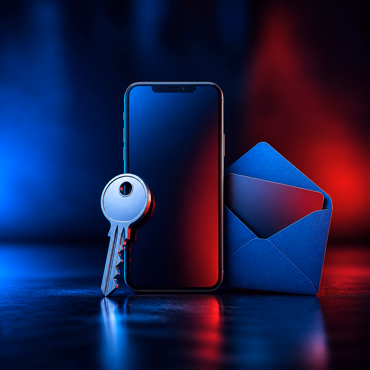 Passwortschutz und E-Mail-Sicherheit als neutrale Illustration